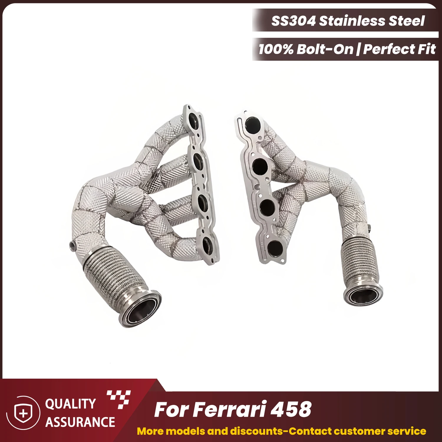 ECCF SUS304 Sports Headers For Ferrari 458 Nice Collectr Aggressive Exhaust Sound High Flow Performance Upgrade
ECCF SUS304 Sports Headers For Ferrari 458 Nice Collectr Aggressive Exhaust Sound High Flow Performance Upgrade