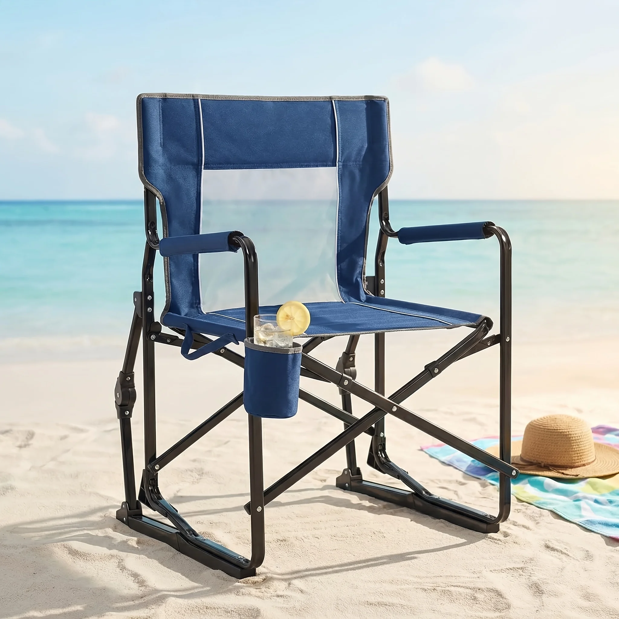 Heavy Duty Folding Rocking Chair for Adults, 400Lb Capacity Portable Camping Lawn Chair with Mesh Back, Sturdy Frame And Waterproof Armrests, Foldable Outdoor Seat for Beach, Camping
Heavy Duty Folding Rocking Chair for Adults, 400Lb Capacity Portable Camping Lawn Chair with Mesh Back, Sturdy Frame And Waterproof Armrests, Foldable Outdoor Seat for Beach, Camping