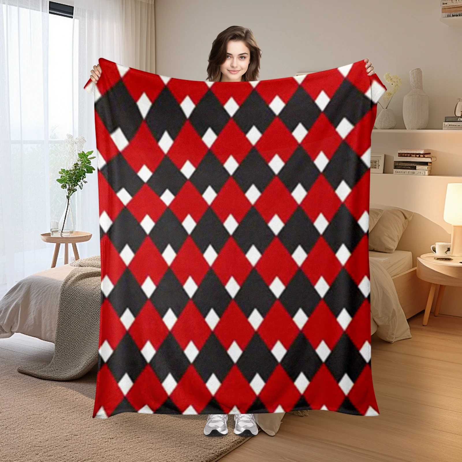 Black And Red Diamond Poker Design Plush Blanket For Stylish And Cozy Home Aesthetic Transformation
Black And Red Diamond Poker Design Plush Blanket For Stylish And Cozy Home Aesthetic Transformation