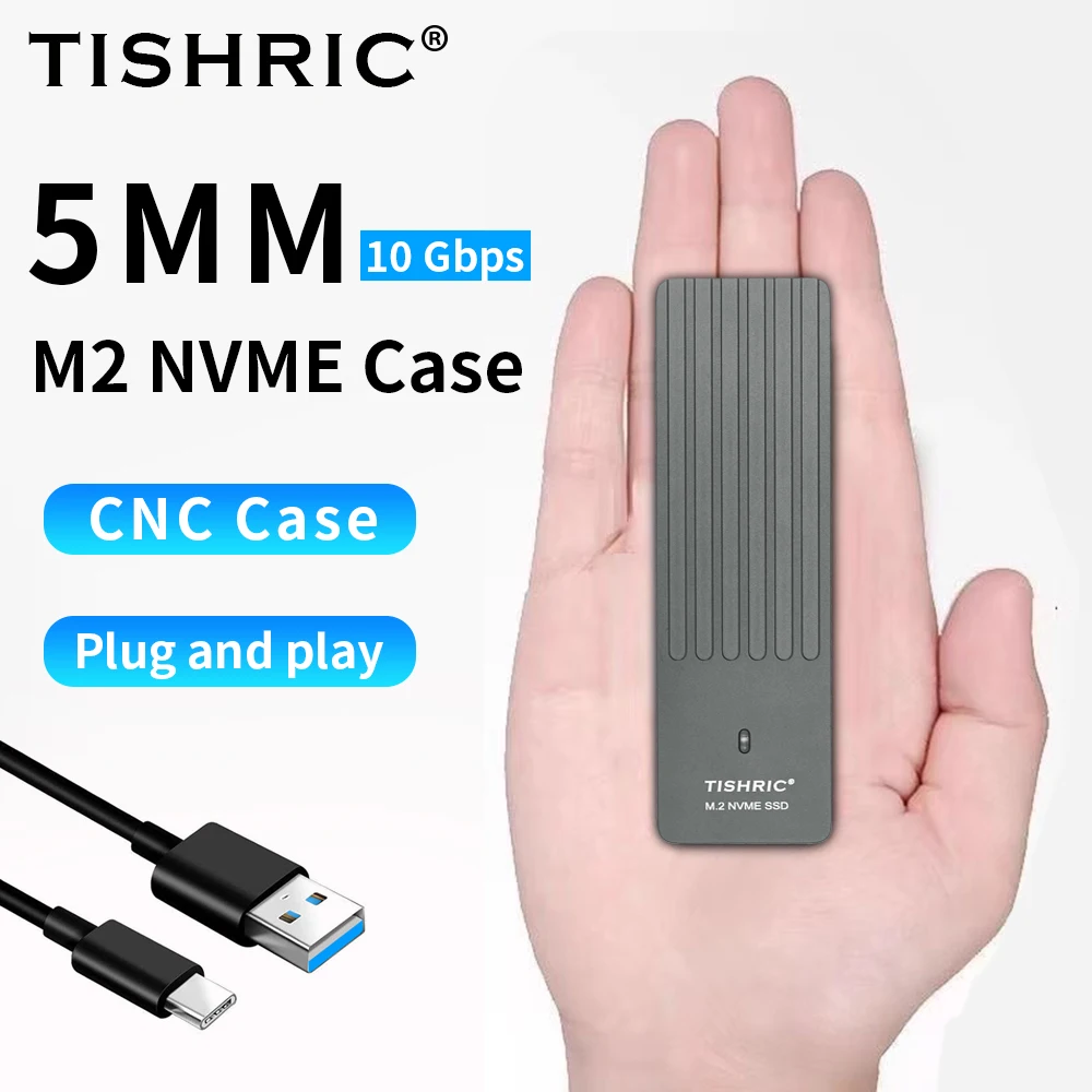 TISHRIC M2 SSD Enclosure NAME Single Protocol Solid-state Drive Case 10 Gbps Portable External Hard Drive M.2 SSD Case
TISHRIC M2 SSD Enclosure NAME Single Protocol Solid-state Drive Case 10 Gbps Portable External Hard Drive M.2 SSD Case