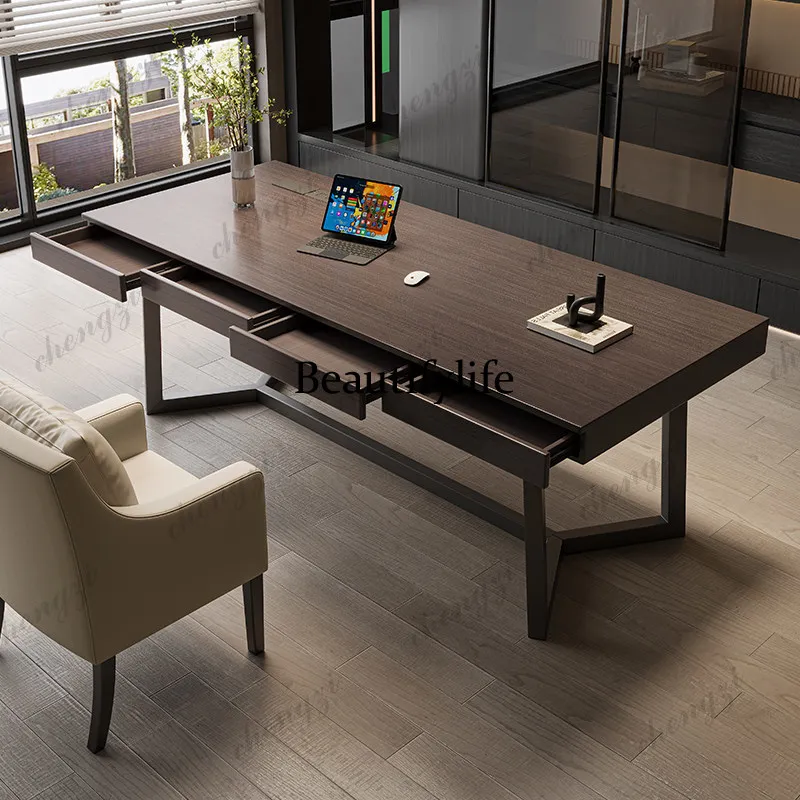 Italian Minimalist Solid Wood Desk Modern Luxury Design Long Table Executive Desk High-End Business Furniture Escritorios
Italian Minimalist Solid Wood Desk Modern Luxury Design Long Table Executive Desk High-End Business Furniture Escritorios