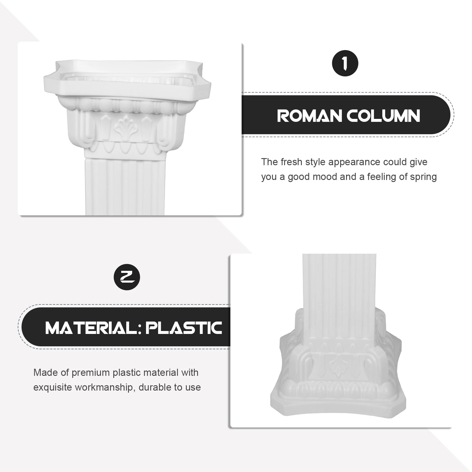 1pcs Wedding Roman Pillar Plastic Retro Elegant Balcony Flower Display Garden Ornaments Road Guiding Prop Statue
1pcs Wedding Roman Pillar Plastic Retro Elegant Balcony Flower Display Garden Ornaments Road Guiding Prop Statue