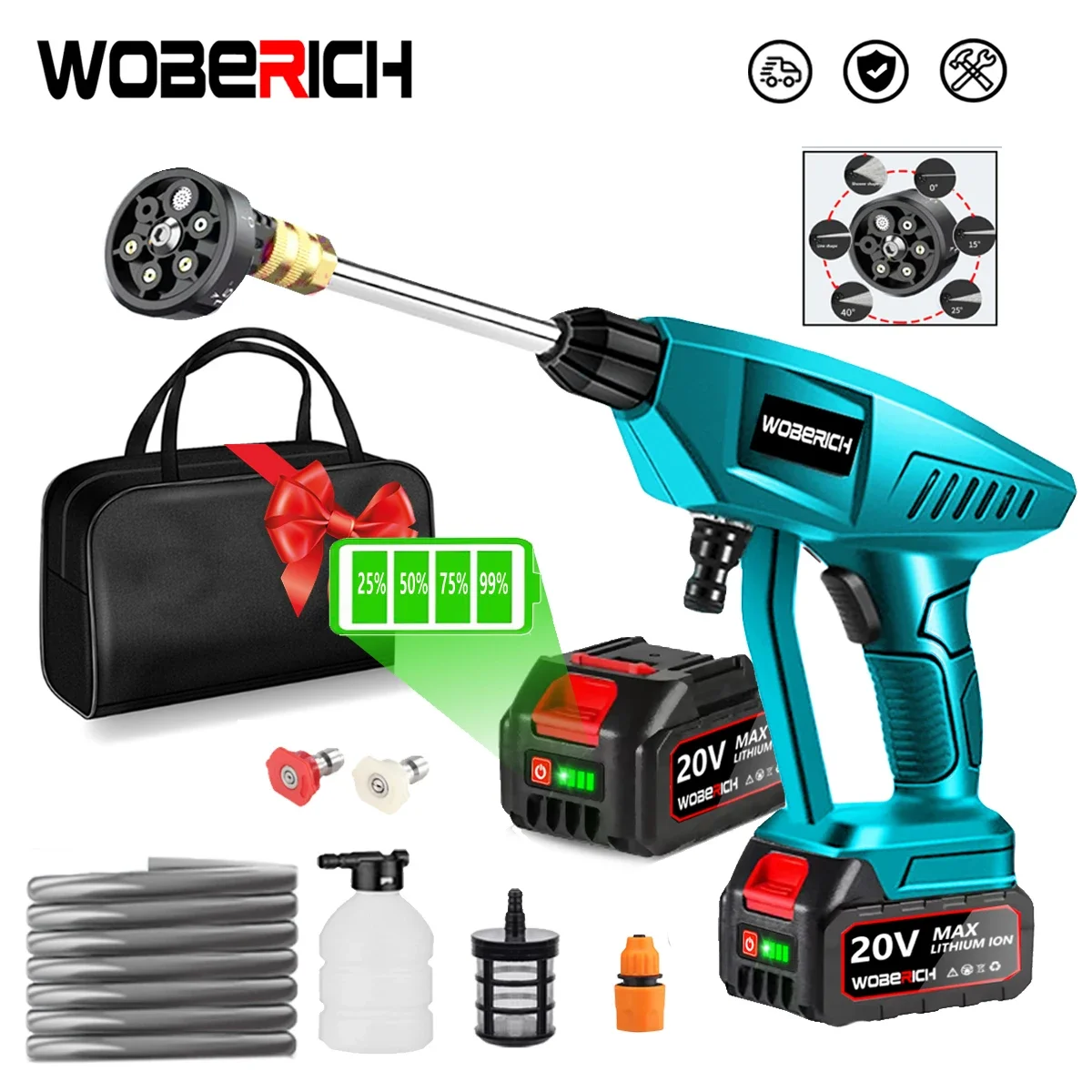 Cordless High Pressure Car Washer Portable for Car water Water Electric Water Gun Foam Generator With bag for Makita Battery
Cordless High Pressure Car Washer Portable for Car water Water Electric Water Gun Foam Generator With bag for Makita Battery