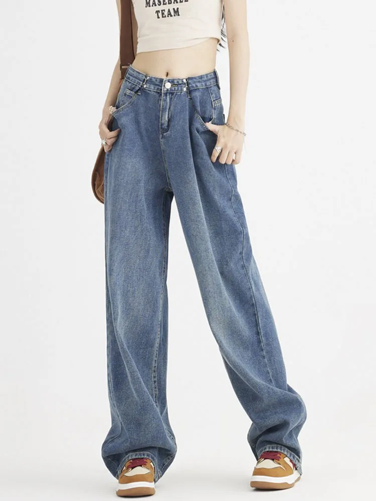 Harajuku Y2K Jeans for Women Streetwear Vintage Wide Leg Pants Loose High Street Korean Fashion Baggy Pant Trousers
Harajuku Y2K Jeans for Women Streetwear Vintage Wide Leg Pants Loose High Street Korean Fashion Baggy Pant Trousers