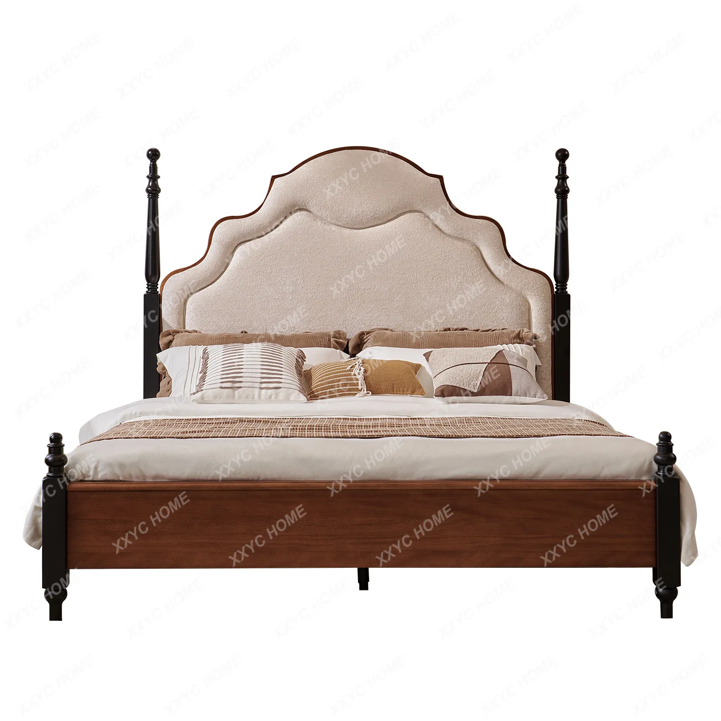Q medieval solid wood bed double bed Master bedroom light luxury
Q medieval solid wood bed double bed Master bedroom light luxury