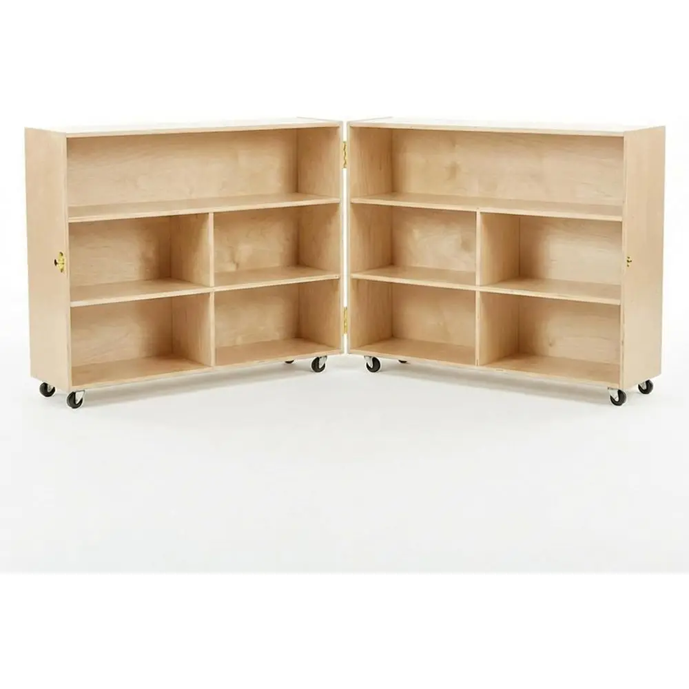 Mobile Birch Wood Storage Cabinet with Wheels, Bookcase and Toy Organizer for Classrooms, Daycares, and Homes
Mobile Birch Wood Storage Cabinet with Wheels, Bookcase and Toy Organizer for Classrooms, Daycares, and Homes