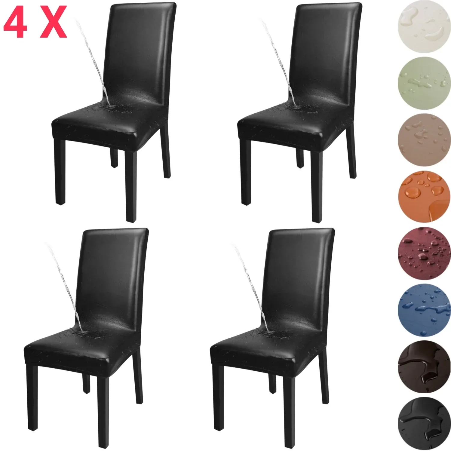4 X PU Leather Dining Chair Cover Protector For Dining Room Waterproof Dining seat Chair Decoration For Hotel Banquet wedding
4 X PU Leather Dining Chair Cover Protector For Dining Room Waterproof Dining seat Chair Decoration For Hotel Banquet wedding