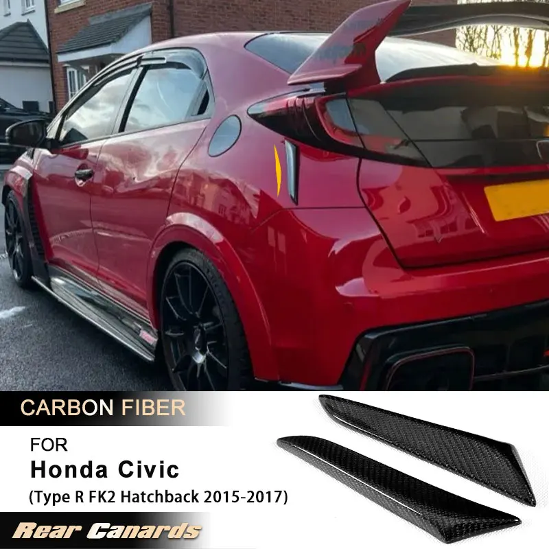 Car Rear Bumper Canards Fins for Honda Civic Type R FK2 Hatchback 2015-2017 Racing Rear Air Vent Trims Body Kits Carbon Fiber
Car Rear Bumper Canards Fins for Honda Civic Type R FK2 Hatchback 2015-2017 Racing Rear Air Vent Trims Body Kits Carbon Fiber