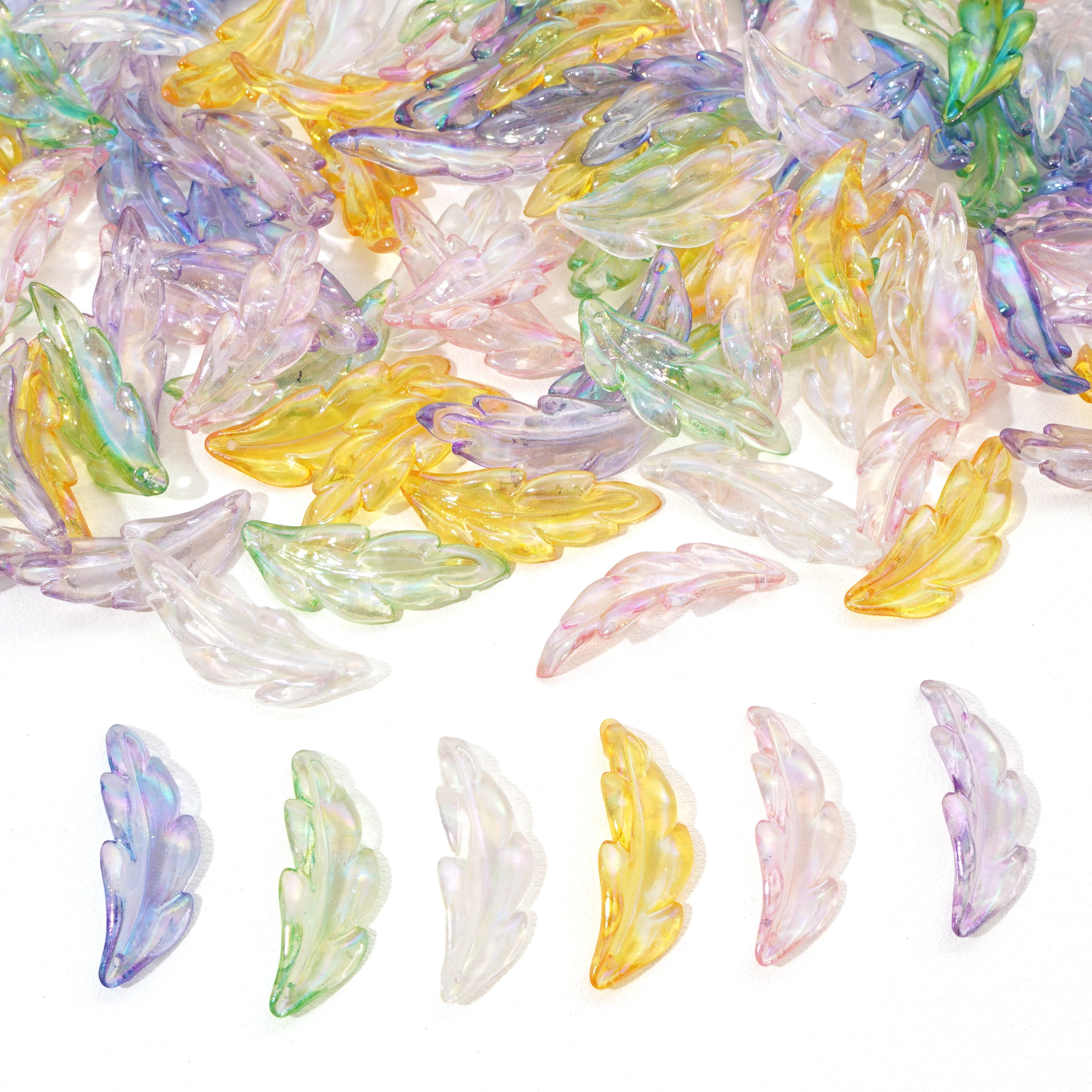 10Pcs/Lot 14x39mm Colorful Acrylic Feather Shape Loose Spacer Beads For Necklace DIY Craft Jewelry Making Accessories
10Pcs/Lot 14x39mm Colorful Acrylic Feather Shape Loose Spacer Beads For Necklace DIY Craft Jewelry Making Accessories