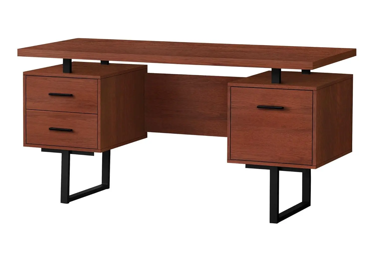 60" Brown Black Metal Laminate Computer Desk Storage Drawers Left Right Set-up Home Office Work Station, Customized
60" Brown Black Metal Laminate Computer Desk Storage Drawers Left Right Set-up Home Office Work Station, Customized