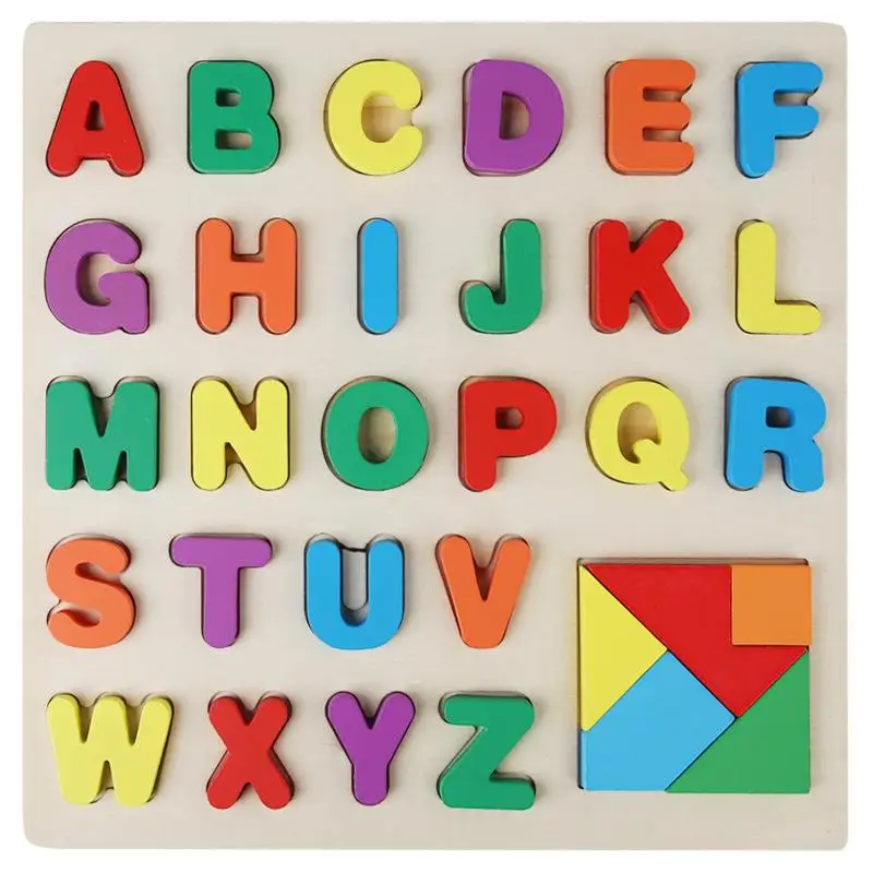3D Colorful Alphabet Puzzle Montessori Wooden Puzzles Matching Games Early Education Cognition Toys
3D Colorful Alphabet Puzzle Montessori Wooden Puzzles Matching Games Early Education Cognition Toys