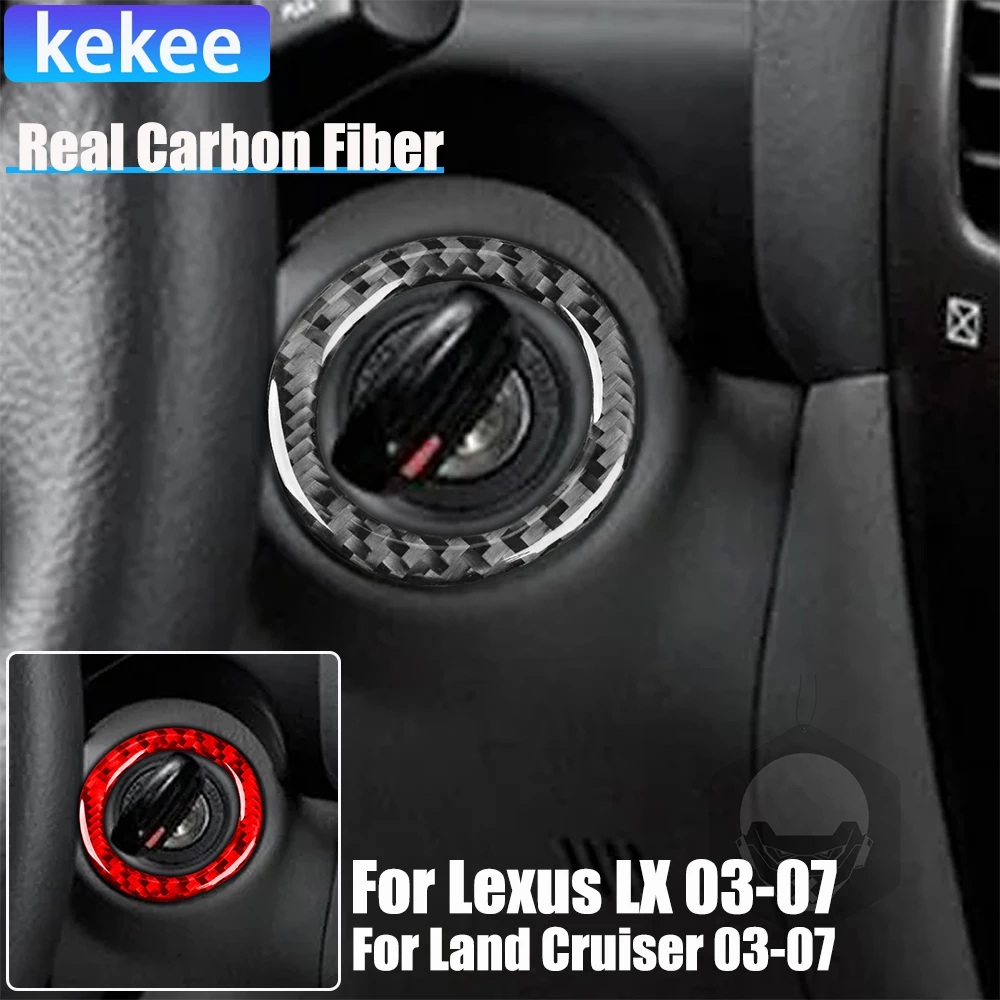 Real Carbon Fiber Car Accessories Engine Start Key Hole Trim Cover Soft Sticker For Lexus LX For Toyota Land Cruiser 2003-2007
Real Carbon Fiber Car Accessories Engine Start Key Hole Trim Cover Soft Sticker For Lexus LX For Toyota Land Cruiser 2003-2007