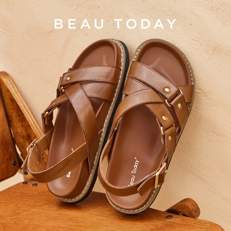 BEAUTODAY повседневные сандалии женские из натуральной коровьей кожи с перекрестным ремешком и пряжкой на ремешке с заклепками летняя пляжная женская обувь ручной работы A34566
BEAUTODAY повседневные сандалии женские из натуральной коровьей кожи с перекрестным ремешком и пряжкой на ремешке с заклепками летняя пляжная женская обувь ручной работы A34566