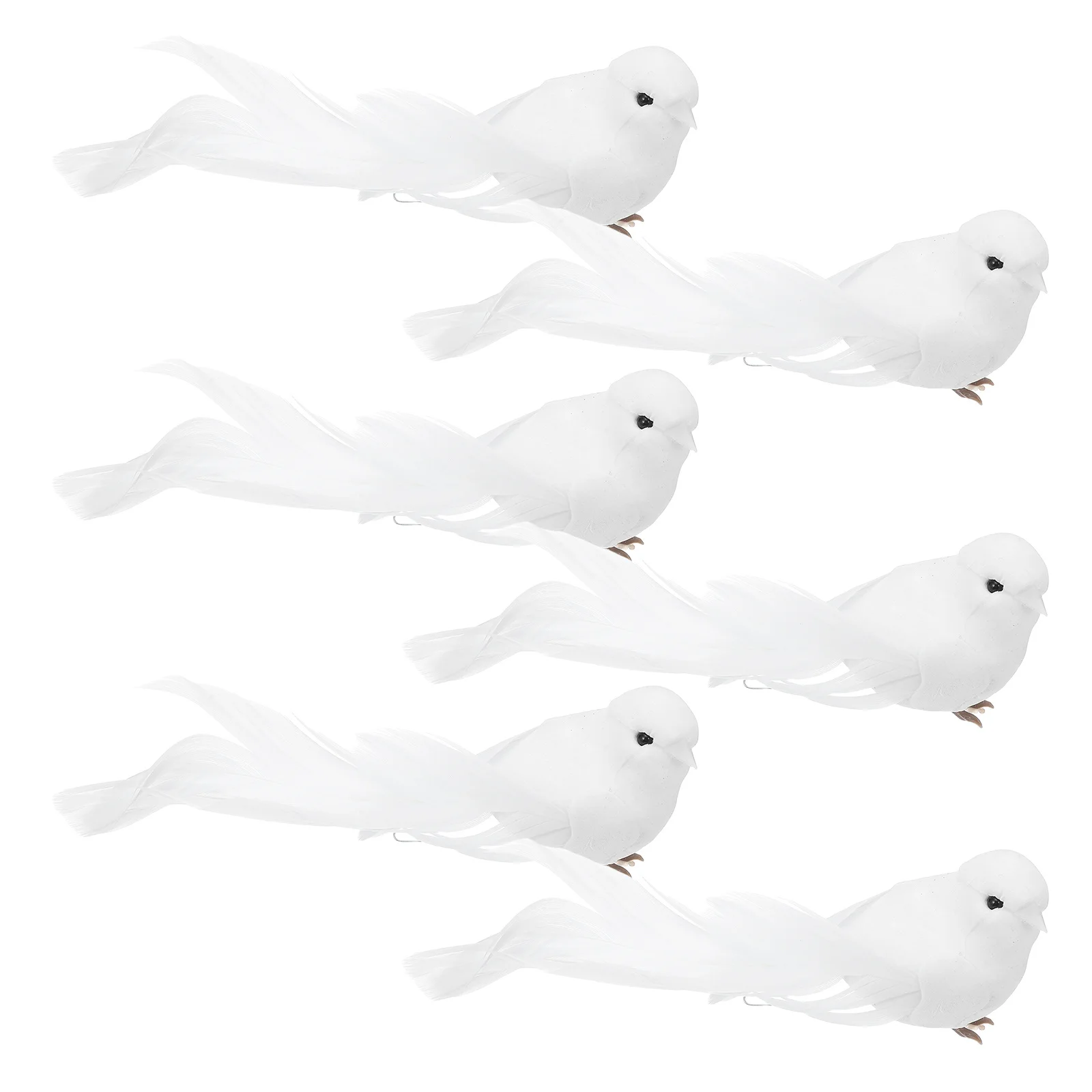 6Pcs Fake Birds Decorative Set - Realistic White Doves for Wedding Cake Topper Christmas Ornament Home Wall Hanging Craft Use
6Pcs Fake Birds Decorative Set - Realistic White Doves for Wedding Cake Topper Christmas Ornament Home Wall Hanging Craft Use