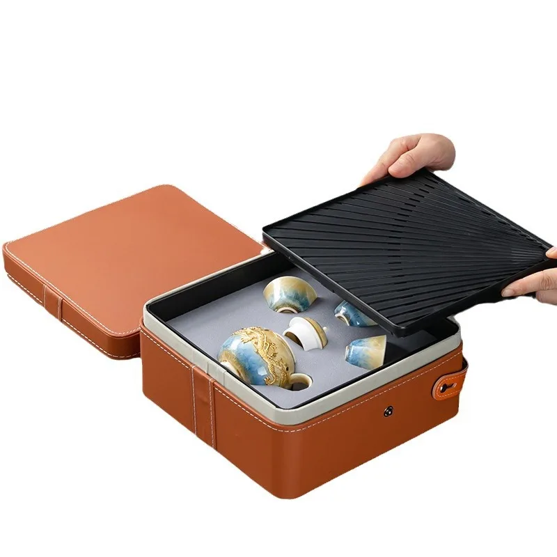 Crystal glaze tea set, ceramic Chinese retro kiln change ice crack car kung fu tea set
Crystal glaze tea set, ceramic Chinese retro kiln change ice crack car kung fu tea set