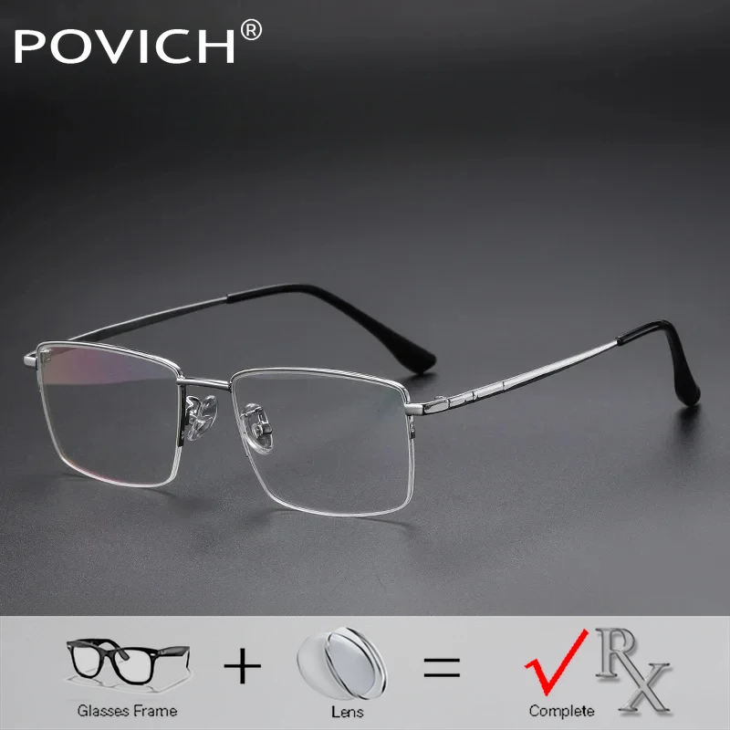 Rectangle Semi-Rimless Titanium Glasses Men Multifocal Bifocal Prescription Eyeglasses Myopia Optical Custom Progressive Eyewear
Rectangle Semi-Rimless Titanium Glasses Men Multifocal Bifocal Prescription Eyeglasses Myopia Optical Custom Progressive Eyewear