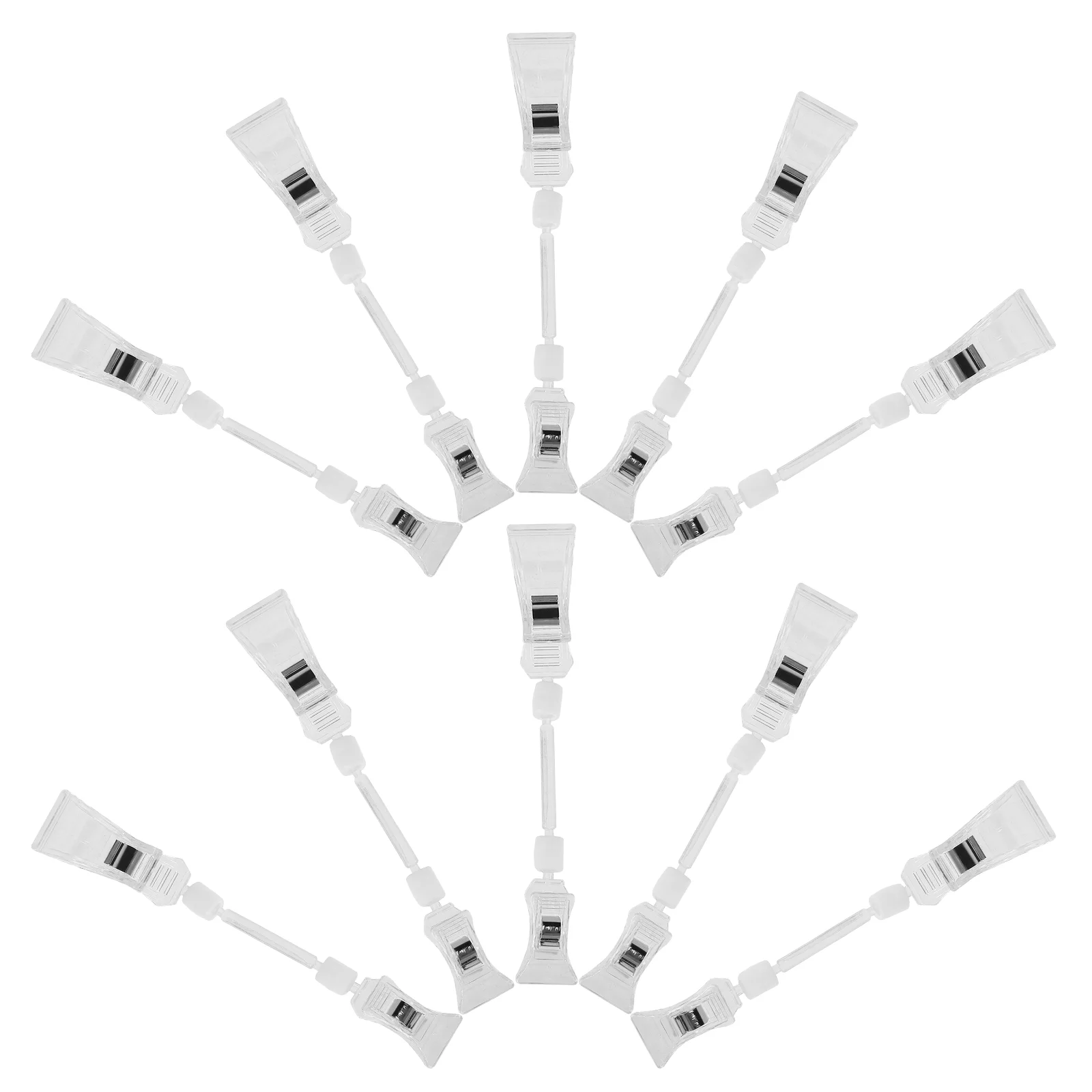 Clear Plastic Sign Holder Clips for Merchandise Display Double Clamp Rack Poster Clothing Tag Signage Stand
Clear Plastic Sign Holder Clips for Merchandise Display Double Clamp Rack Poster Clothing Tag Signage Stand