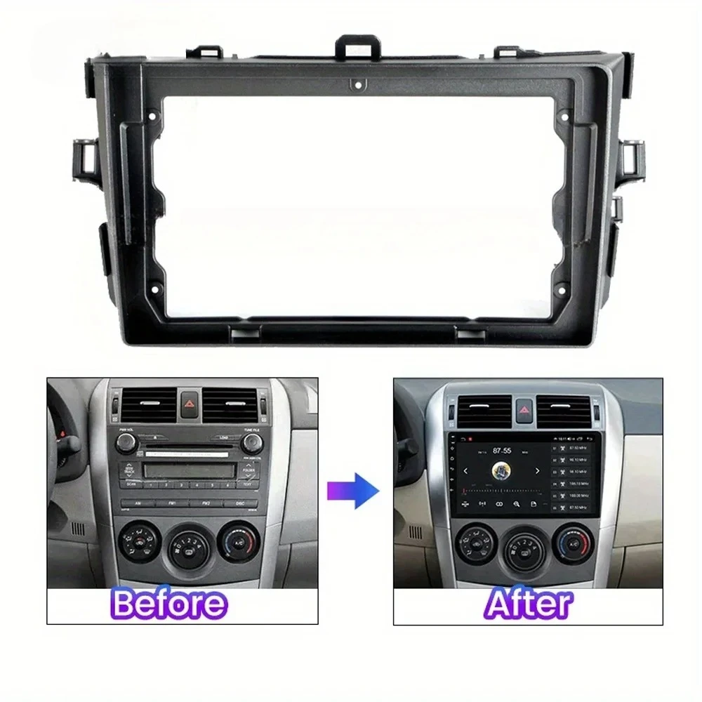9 inch Car Fascia Radio Panel for Toyota Corolla 2006-2012 Corolla E140/150 Dash Kit Install Adapter Facia Console Bezel Plate
9 inch Car Fascia Radio Panel for Toyota Corolla 2006-2012 Corolla E140/150 Dash Kit Install Adapter Facia Console Bezel Plate