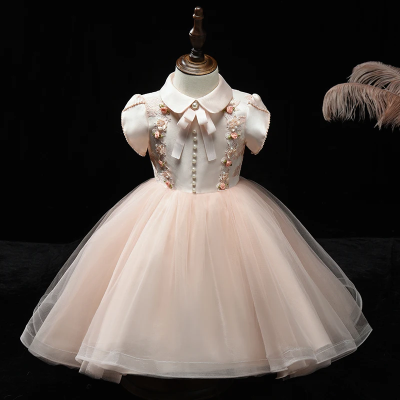 Elegant Dress for Girl Boutique Vintage Party Infants Beading Flowers Tulle Ball Gown Bridesmaid Dresses Kids Princess Pink
Elegant Dress for Girl Boutique Vintage Party Infants Beading Flowers Tulle Ball Gown Bridesmaid Dresses Kids Princess Pink