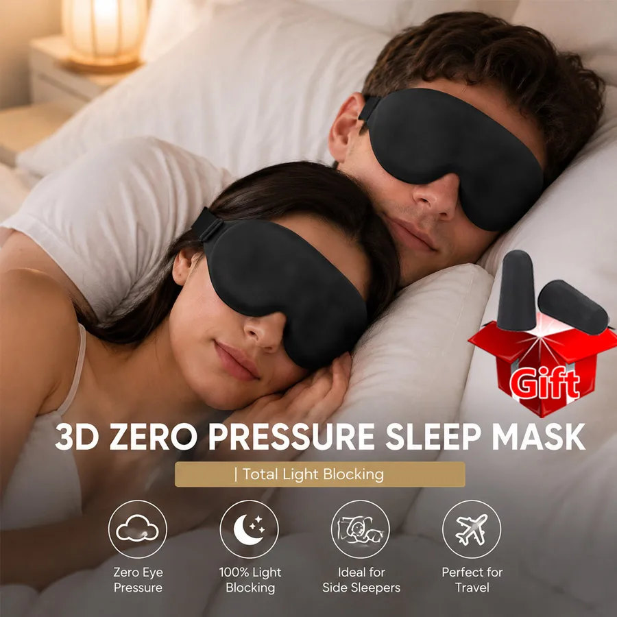 2/1Pcs Black Zero Pressure 3D Sleep Mask, Breathable Elastic Adjustable Eyemask with Free Earplugs for Nap Travel Couple Present
2/1Pcs Black Zero Pressure 3D Sleep Mask, Breathable Elastic Adjustable Eyemask with Free Earplugs for Nap Travel Couple Present