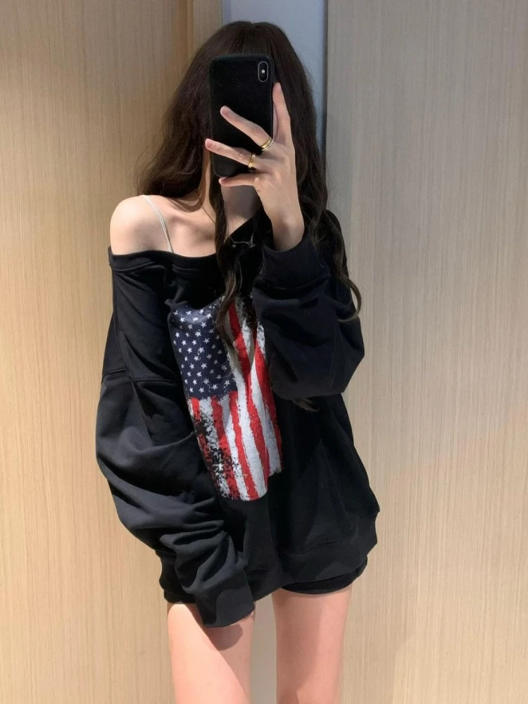 Y2k Aesthetic Vintage Printing Hoodies Women Loose Harajuku Sexy Skew Collar Hoody Streetwear Grunge Off Shoulder Sweatshirts
Y2k Aesthetic Vintage Printing Hoodies Women Loose Harajuku Sexy Skew Collar Hoody Streetwear Grunge Off Shoulder Sweatshirts