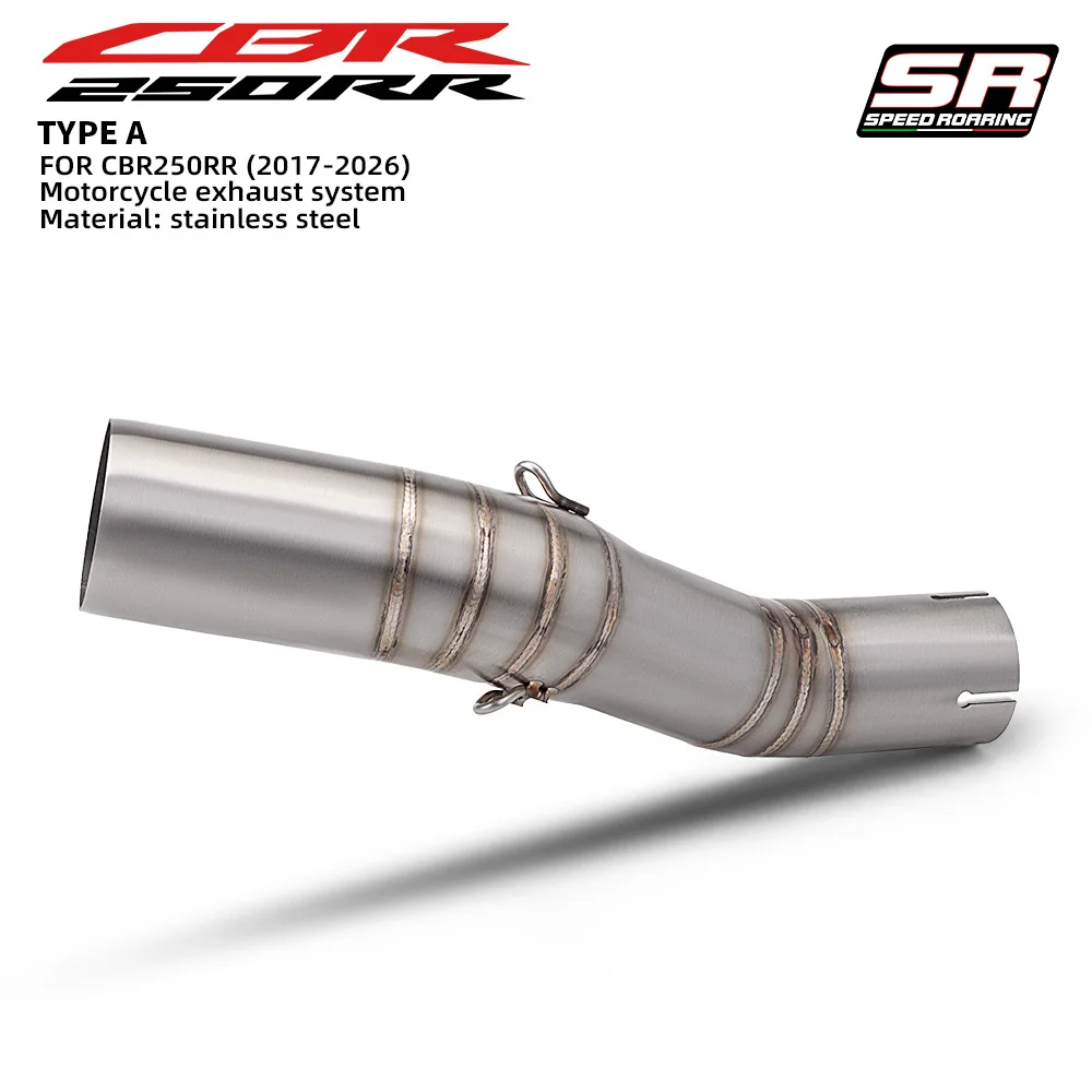 Motorcycle Exhaust Escape Pipe Mid Link Connect Tube Fit CBR250R 2017-2025 Sport Bike
Motorcycle Exhaust Escape Pipe Mid Link Connect Tube Fit CBR250R 2017-2025 Sport Bike