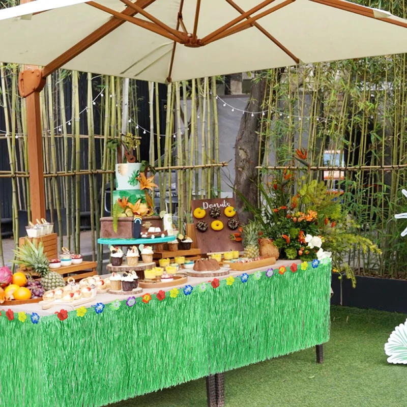 Hawaiian Party Decorations Tropical Plastics Artificial Flowers Grass Table Skirt Birthday Party Table Decoration Supplies
Hawaiian Party Decorations Tropical Plastics Artificial Flowers Grass Table Skirt Birthday Party Table Decoration Supplies