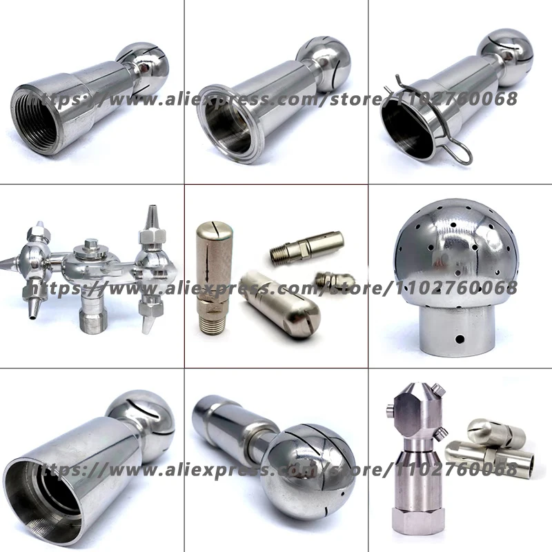 New Sprayers 19mm 25mm 32mm 38mm 51mm SS304 360degree Rotating Tank Cleaning CIP Nozzle Rotary Spray Cleaning CIP Ball for Tank
New Sprayers 19mm 25mm 32mm 38mm 51mm SS304 360degree Rotating Tank Cleaning CIP Nozzle Rotary Spray Cleaning CIP Ball for Tank