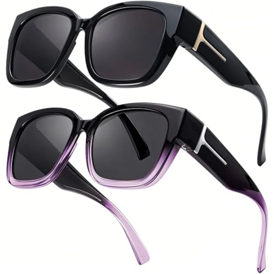2 Pack Polarized Fit Over Sunglasses for Women Men Oversized Square Over Glasses Sunglasses with UV Protection LS7511
2 Pack Polarized Fit Over Sunglasses for Women Men Oversized Square Over Glasses Sunglasses with UV Protection LS7511