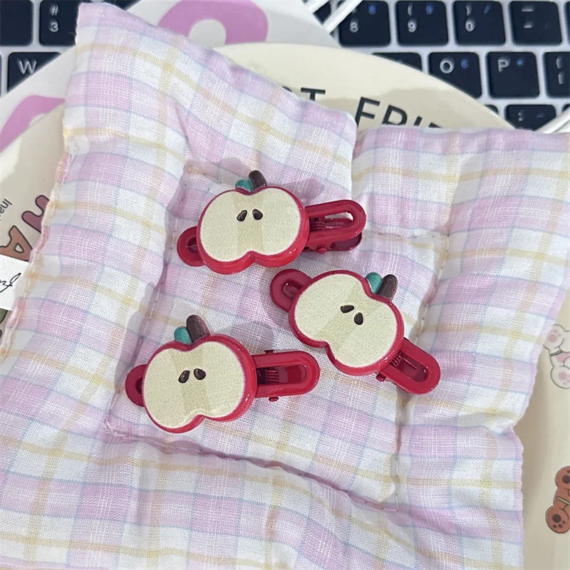 Милая и милая заколка для волос в виде яблока с девичьим ощущением, заколка для челки на лбу, заколка для волос, аксессуар для повязки на голову 
Милая и милая заколка для волос в виде яблока с девичьим ощущением, заколка для челки на лбу, заколка для волос, аксессуар для повязки на голову