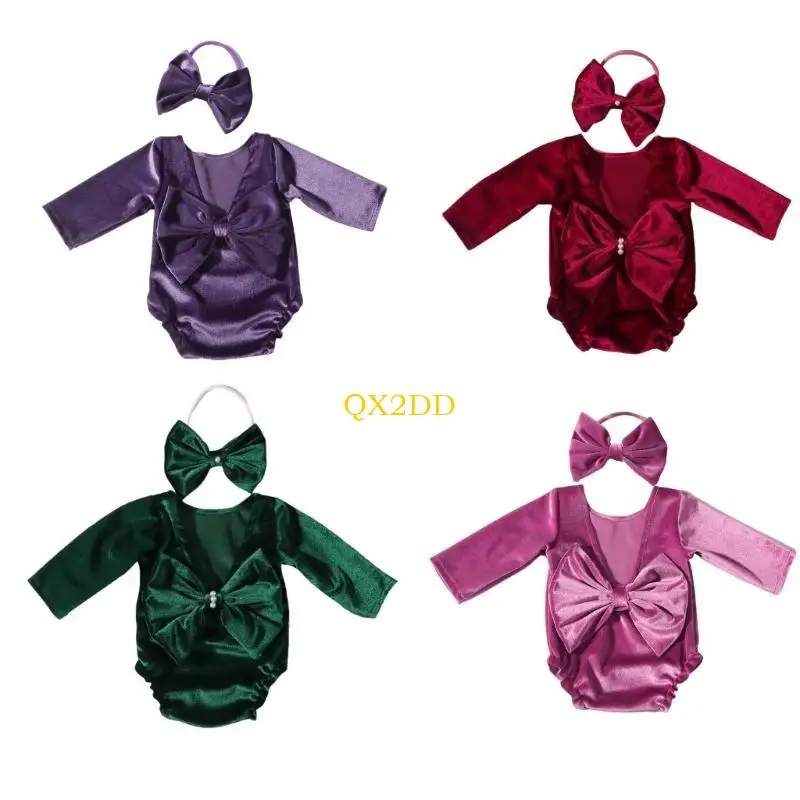 QX2D Baby Photoshoot Outfit Newborn Photo Set Elegant Newborns Outfit Baby Romper Headband for Holiday Newborn
QX2D Baby Photoshoot Outfit Newborn Photo Set Elegant Newborns Outfit Baby Romper Headband for Holiday Newborn