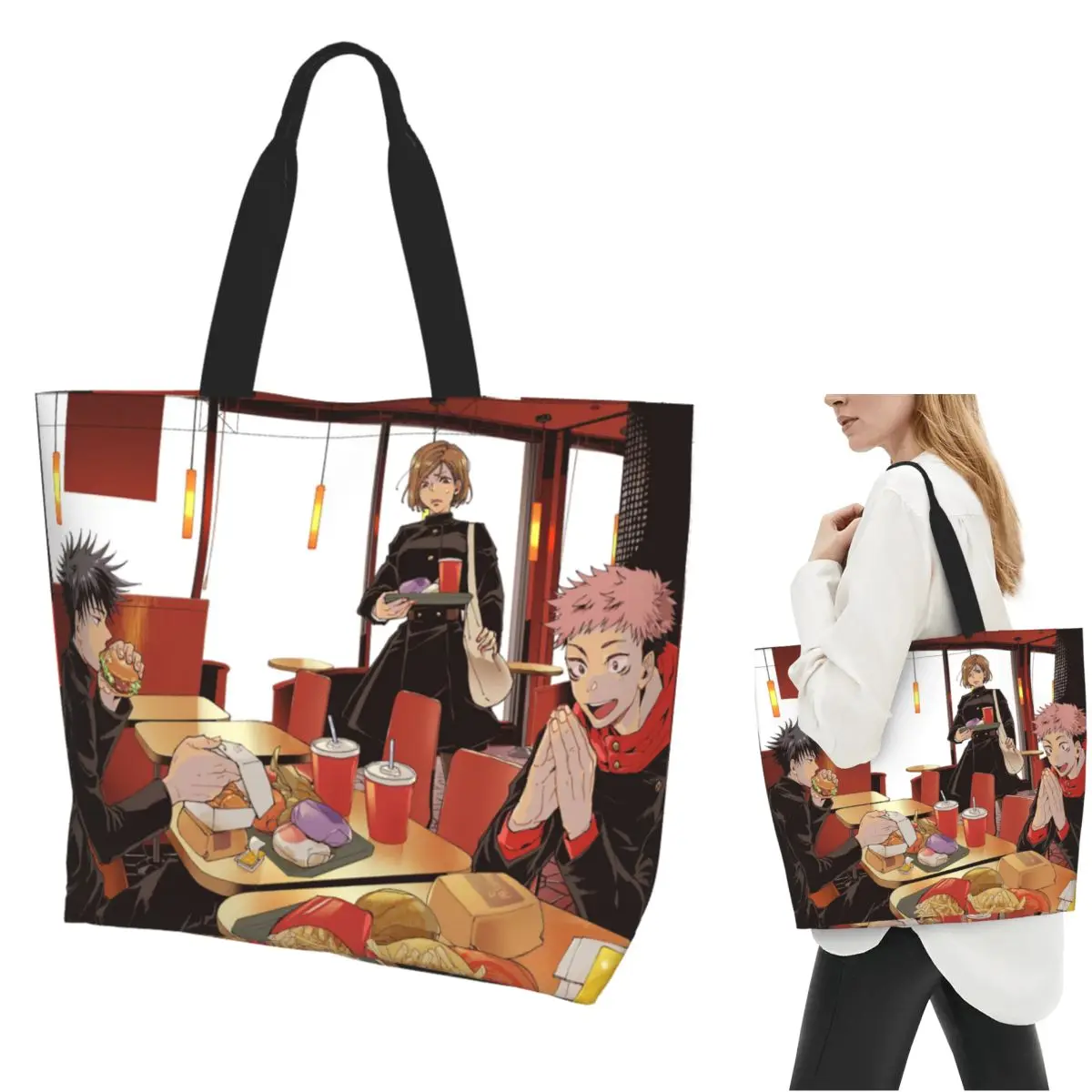 Megumi Besto Friendo Jujutsu Kaisen Sukuna Anime Shopping Tote Bag Canvas Shoulder Bags Shopper Grocery Handbag for Women
Megumi Besto Friendo Jujutsu Kaisen Sukuna Anime Shopping Tote Bag Canvas Shoulder Bags Shopper Grocery Handbag for Women
