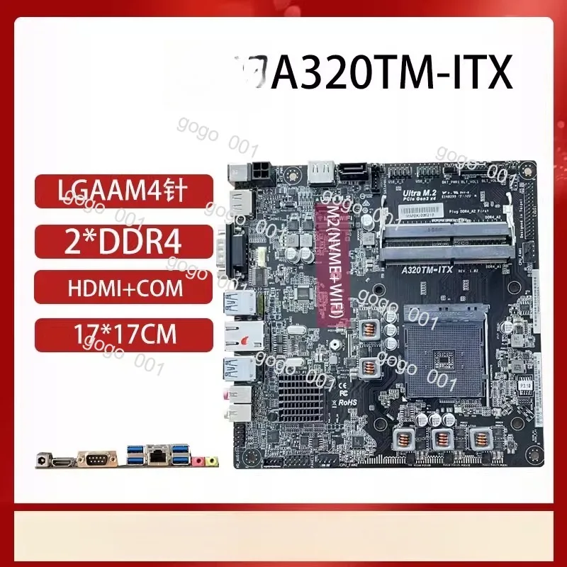 "A320TM-ITX AMD Thin Mini-ITX Motherboard - Ultra Compact X300 Chipset Board for Slim PC Build"
"A320TM-ITX AMD Thin Mini-ITX Motherboard - Ultra Compact X300 Chipset Board for Slim PC Build"