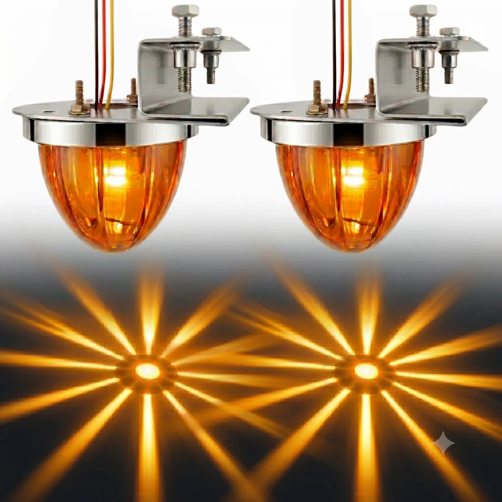 2Pcs LED Watermelon Light Clip-on Bracket Starburst Underglow Truck Trailer Clearance Marker Lamp IP67 10-30V Strobe Light
2Pcs LED Watermelon Light Clip-on Bracket Starburst Underglow Truck Trailer Clearance Marker Lamp IP67 10-30V Strobe Light