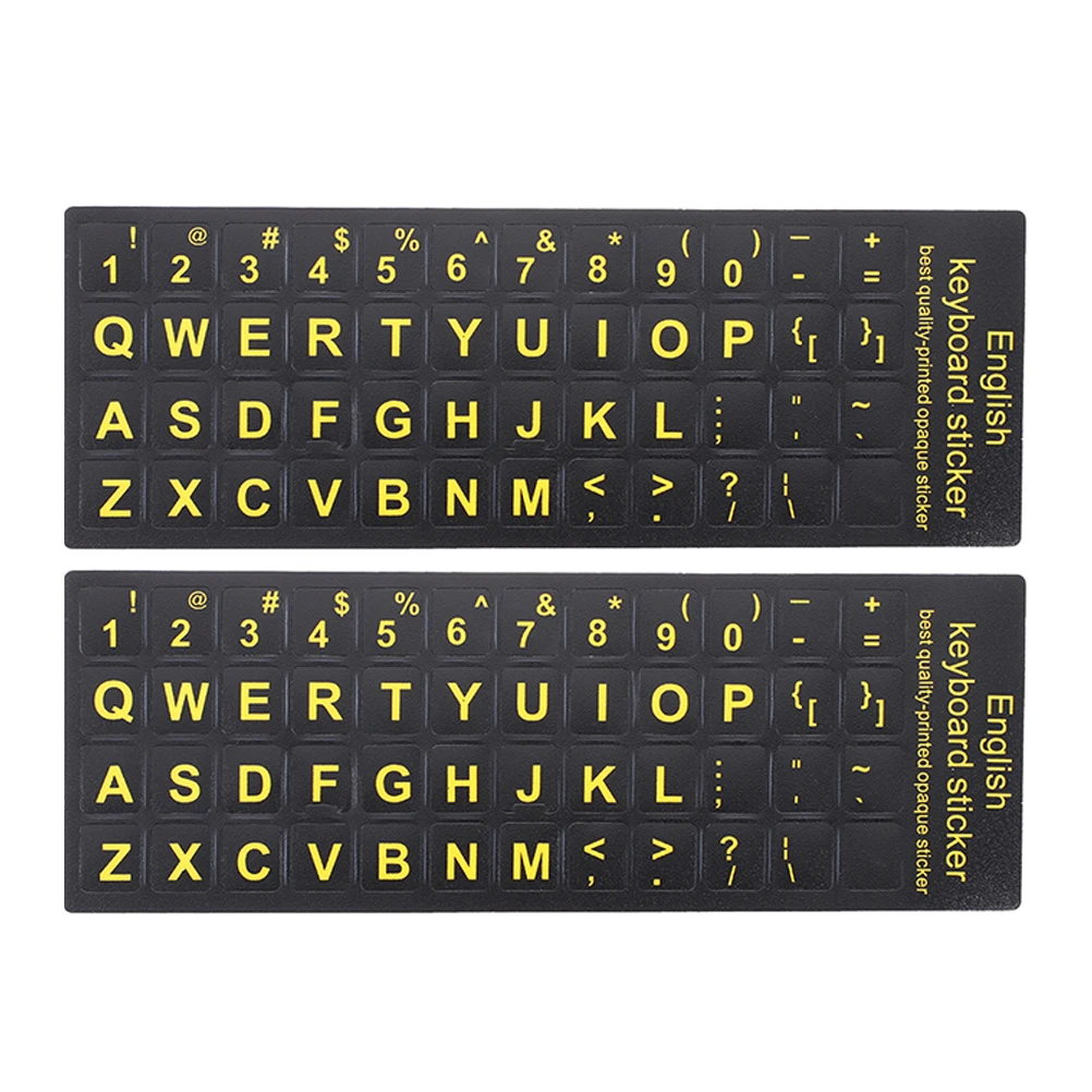 2pcs Keyboard Stickers English Letter Replacement PVC Material Laptop Desktop Computer Waterproof Dustproof Easy Installation
2pcs Keyboard Stickers English Letter Replacement PVC Material Laptop Desktop Computer Waterproof Dustproof Easy Installation