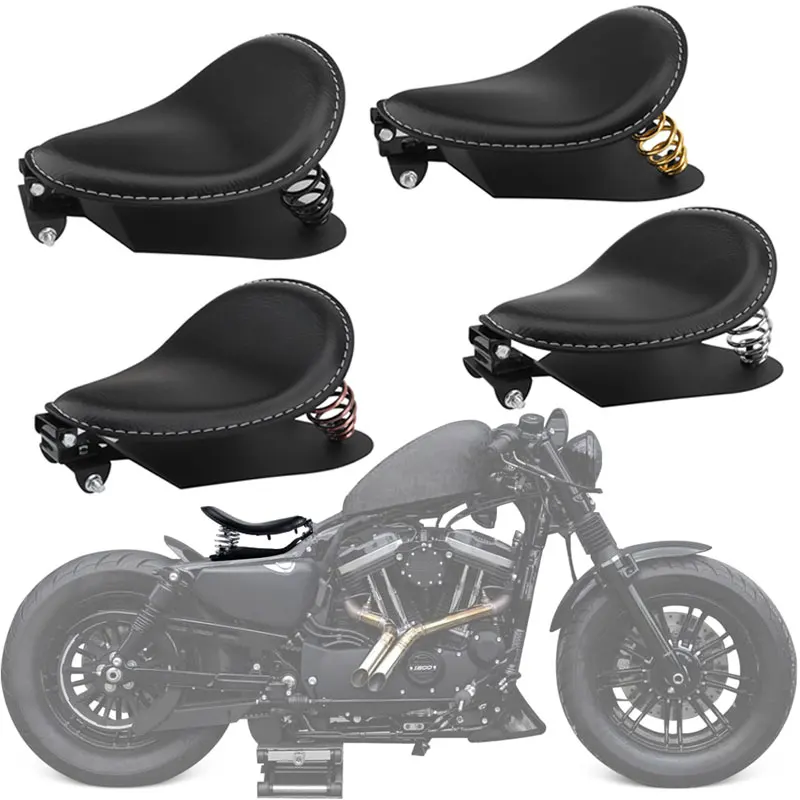 Black Motorcycle Bobber Solo Seat Spring Base Plate Bracket Kit For Harley Custom Bobber Honda Yamaha Kawasaki Suzuki Universal 
Black Motorcycle Bobber Solo Seat Spring Base Plate Bracket Kit For Harley Custom Bobber Honda Yamaha Kawasaki Suzuki Universal