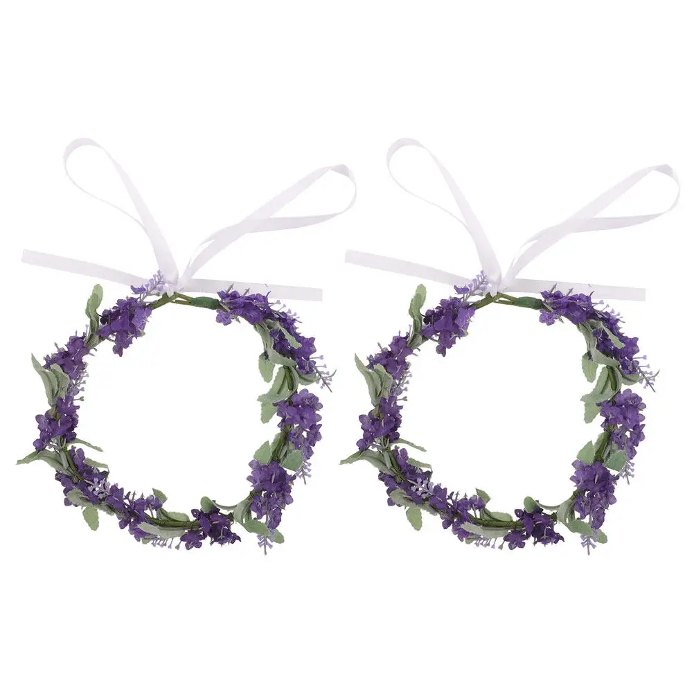 2Pcs Purple Lavender Flower Crown Floral Wreath Headband Bridal Hair Band Elegant Wedding Party Flower Garland Headwear
2Pcs Purple Lavender Flower Crown Floral Wreath Headband Bridal Hair Band Elegant Wedding Party Flower Garland Headwear