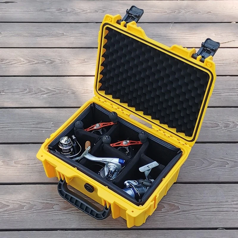 Hard Shell Fishing Reel Case, Waterproof Baitcasting Storage Box with Air Pressure Valve for Spinning Gear Organizer
Hard Shell Fishing Reel Case, Waterproof Baitcasting Storage Box with Air Pressure Valve for Spinning Gear Organizer