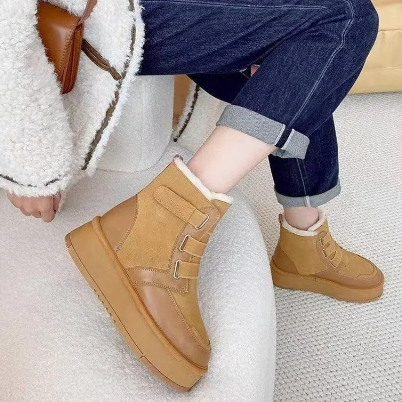 Autuspin Winter Snow Boots Women Genuine Suede Leather Leisure Shoes Outdoor Basic Keep Warm Wool Ankle Boots Woman Size 35-40
Autuspin Winter Snow Boots Women Genuine Suede Leather Leisure Shoes Outdoor Basic Keep Warm Wool Ankle Boots Woman Size 35-40