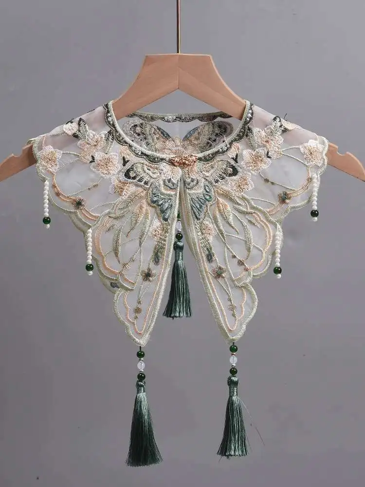 New Chinese Style Fiesta Carnival Halloween Cos Cosplay Womens fashion Antiquities Hanfu Cloud Shoulder Tassels Shawl Green
New Chinese Style Fiesta Carnival Halloween Cos Cosplay Womens fashion Antiquities Hanfu Cloud Shoulder Tassels Shawl Green