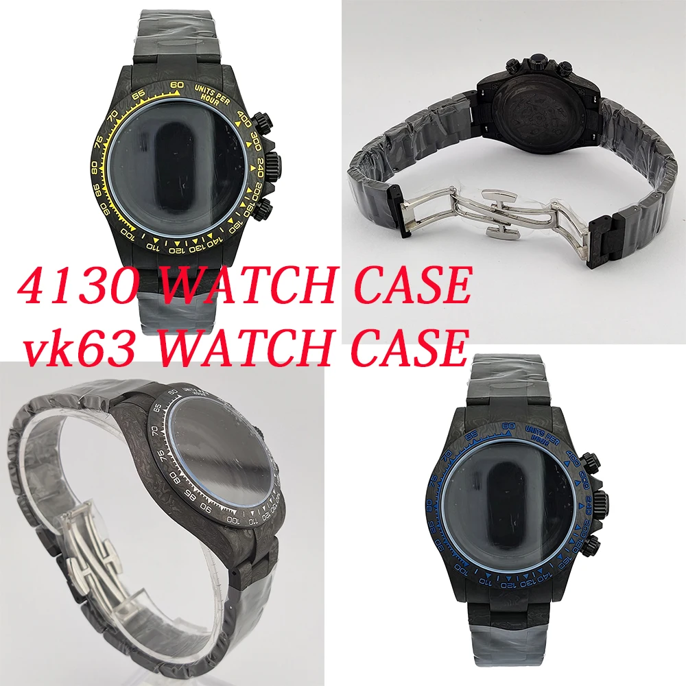 4130/VK63 movement 38mm Carbon Fiber Case Bezel Bracelet Sapphire Crystal Glass 5ATM Carbon Texture For vk63 watch Mod
4130/VK63 movement 38mm Carbon Fiber Case Bezel Bracelet Sapphire Crystal Glass 5ATM Carbon Texture For vk63 watch Mod