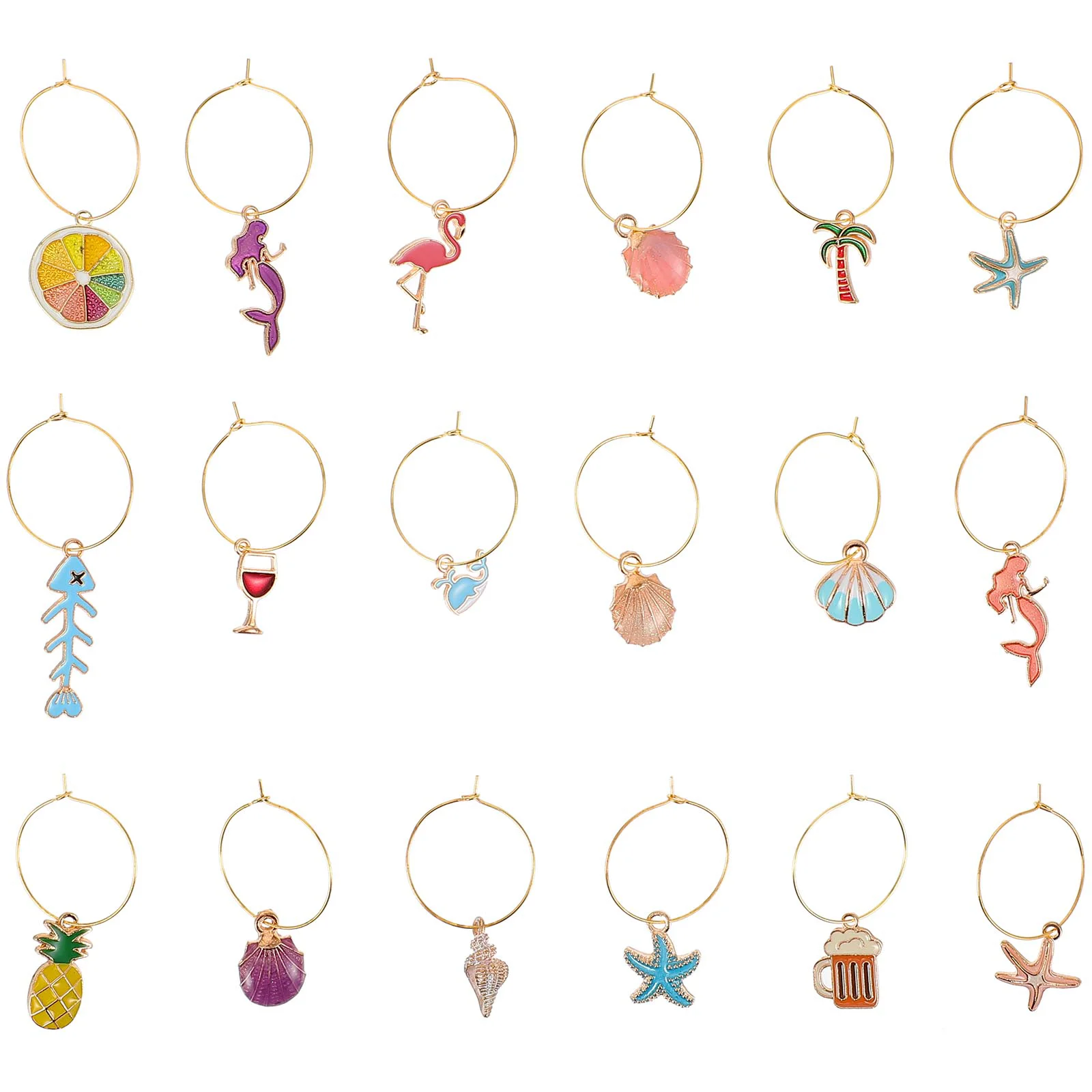 18 Pcs Glass Ring Charm Drinks Bachelorette Markers Charms Decors Rings Decorate
18 Pcs Glass Ring Charm Drinks Bachelorette Markers Charms Decors Rings Decorate