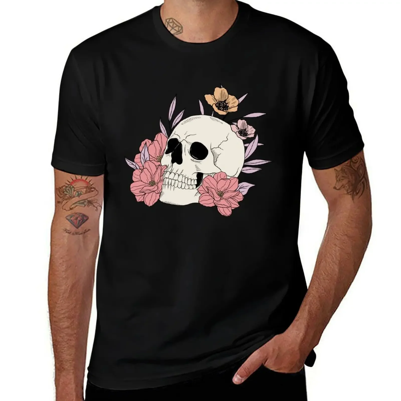 skull with flowers T-Shirt oversized custom shirt quick drying mens funny t shirts
skull with flowers T-Shirt oversized custom shirt quick drying mens funny t shirts