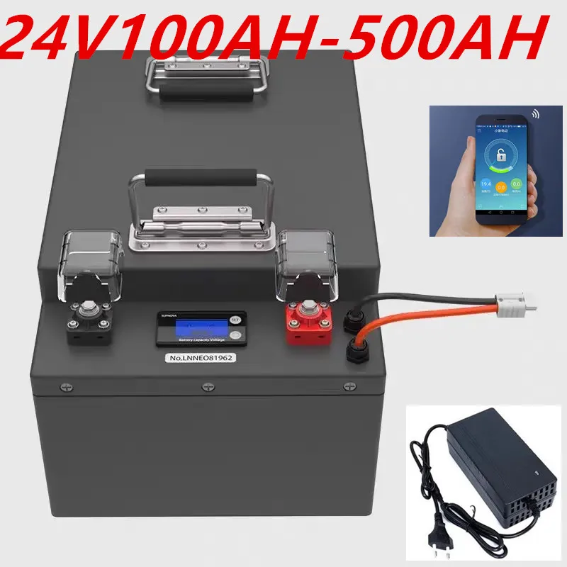 24V 200ah Lifepo4 Battery 100Ah 150Ah 250Ah 300Ah 350Ah 400Ah 500Ah Rechargeable for 2000W Solar System UPS Trolling Motor
24V 200ah Lifepo4 Battery 100Ah 150Ah 250Ah 300Ah 350Ah 400Ah 500Ah Rechargeable for 2000W Solar System UPS Trolling Motor