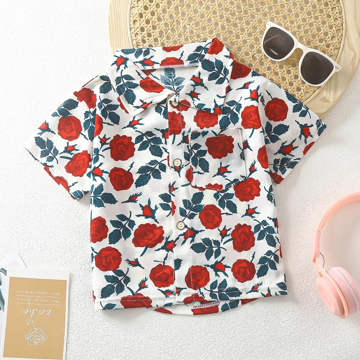 Children's Shirt 3D Short Sleeve 2024 Summer Boys & Girls lapel Top Baby Printed shirt Fashion Rose soft stretch
Children's Shirt 3D Short Sleeve 2024 Summer Boys & Girls lapel Top Baby Printed shirt Fashion Rose soft stretch