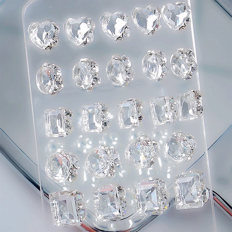 5PCS Transparent 3D Nail Art Rhinestones Pile Charms Stacked Crystal Diamond Accessories For Manicure Nails Decoration Supplies
5PCS Transparent 3D Nail Art Rhinestones Pile Charms Stacked Crystal Diamond Accessories For Manicure Nails Decoration Supplies