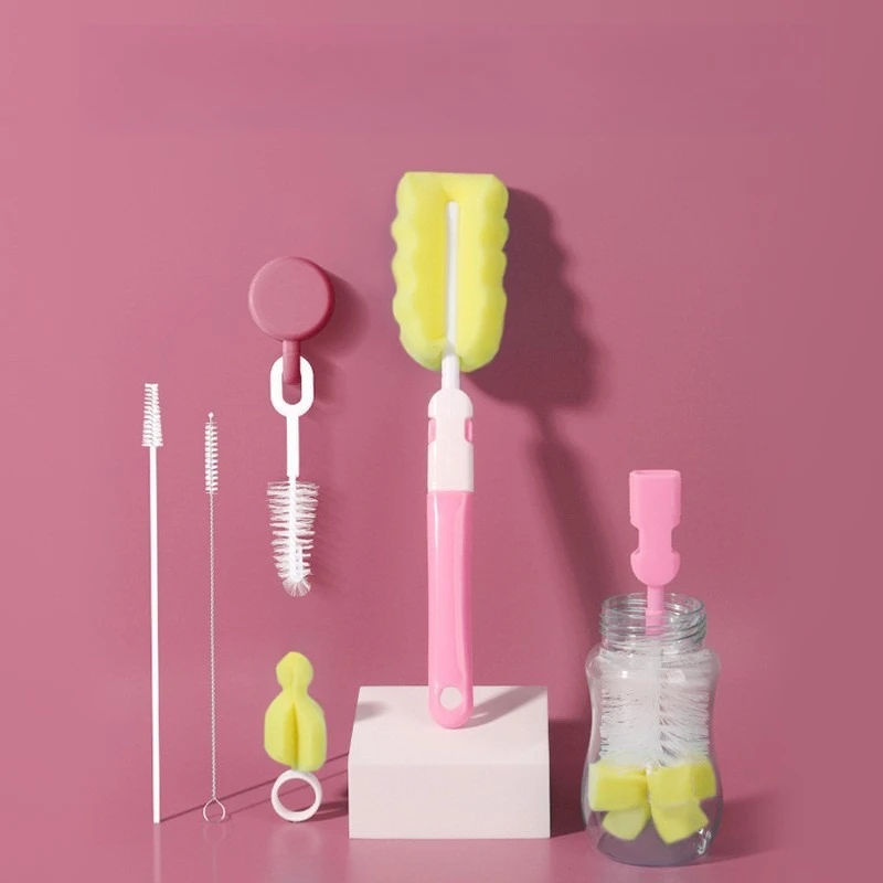 6 шт./компл., щетка, губка, вращающаяся детская соска, чашка, набор щеток для чистки сосков, ручные инструменты для чистки бутылочек для кормления ребенка 
6 шт./компл., щетка, губка, вращающаяся детская соска, чашка, набор щеток для чистки сосков, ручные инструменты для чистки бутылочек для кормления ребенка