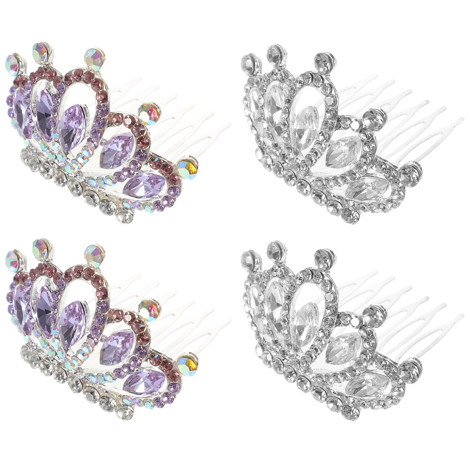 4pcs Crown Clips Tiara Comb Mini Crown Combs Headband Purple White Wedding Prom Hair Combs Decorative Accessories
4pcs Crown Clips Tiara Comb Mini Crown Combs Headband Purple White Wedding Prom Hair Combs Decorative Accessories