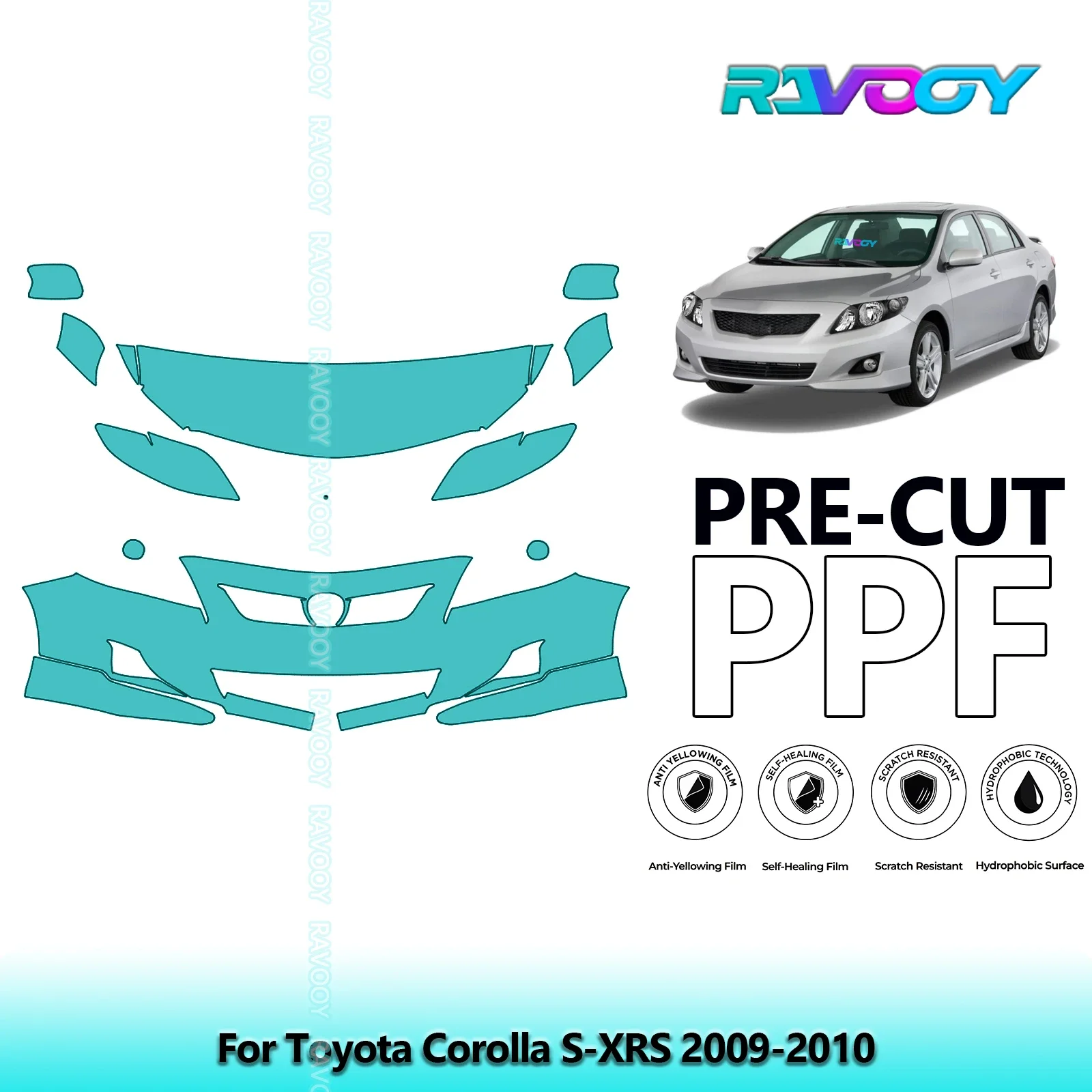 8.5Mil Precut Paint Protection Film PPF Clear Bra Front Kit For Toyota Corolla S-XRS 2009-2010
8.5Mil Precut Paint Protection Film PPF Clear Bra Front Kit For Toyota Corolla S-XRS 2009-2010