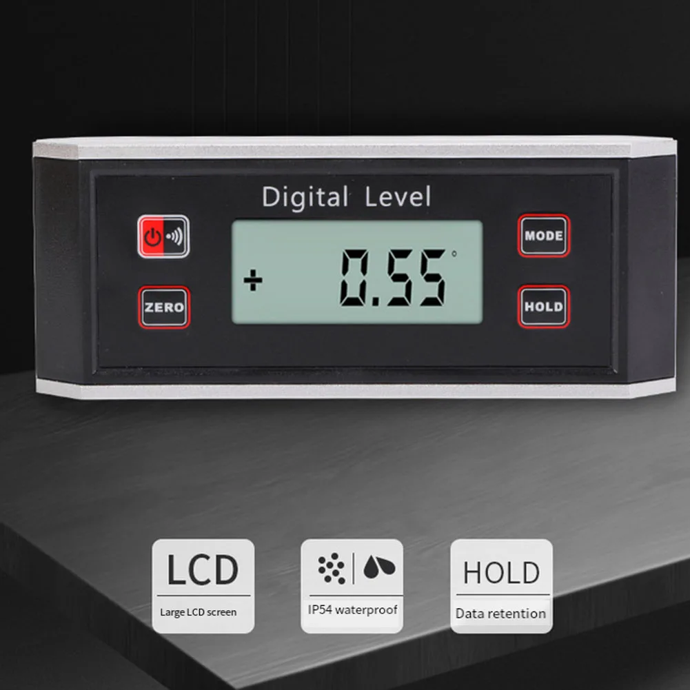 Цифровой инклинометр, угловая линейка коробчатого типа, наклонная линейка, транспортир, оснащенный большим ЖК-дисплеем и водонепроницаемым уровнем IP54
Цифровой инклинометр, угловая линейка коробчатого типа, наклонная линейка, транспортир, оснащенный большим ЖК-дисплеем и водонепроницаемым уровнем IP54